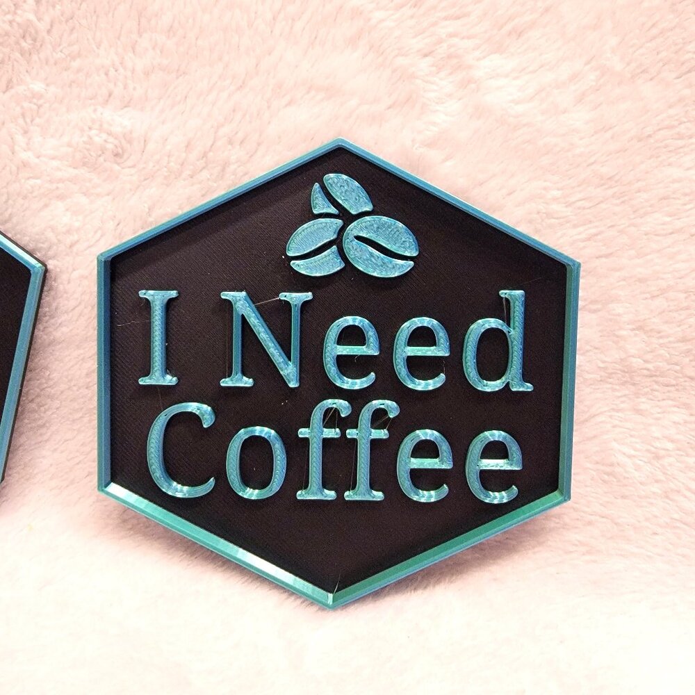 Set of 4 "I Need Coffee" Coasters.